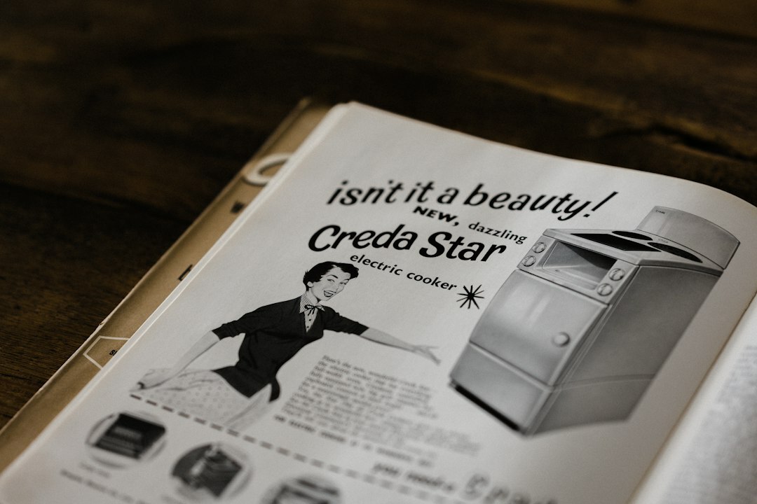 old magazine ad layout
