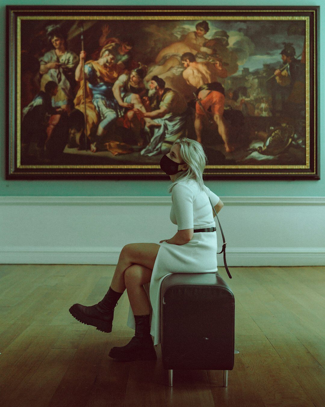 modern ad with historical art